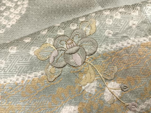 平和屋着物●訪問着 辻が花 中国三大刺繍 汕頭刺繍 スワトウ刺繍 絞り 金彩 正絹 逸品 AABK7049ph