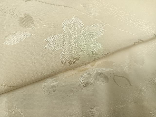 平和屋着物●長振袖用襦袢 無双仕立て 桜地紋 暈し染め 正絹 逸品 AABK7072ph