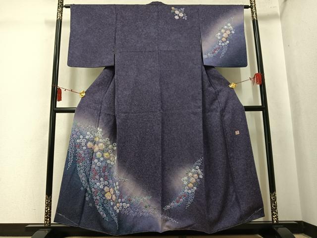 平和屋着物●伝統工芸士 寺谷昇 訪問着 辻が花 絞り 金通し地 正絹 逸品 未使用 AABK7083ph