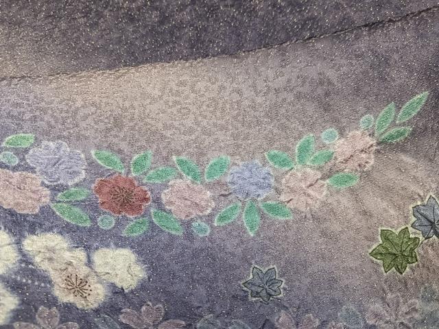 平和屋着物●伝統工芸士 寺谷昇 訪問着 辻が花 絞り 金通し地 正絹 逸品 未使用 AABK7083ph