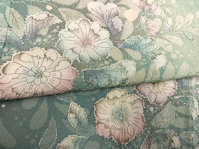 平和屋着物●訪問着 辻が花 絞り 暈し染め 正絹 逸品 AABK7086ph