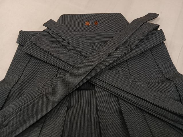 平和屋着物●男性 馬乗り袴 縞 正絹 逸品 AABK7095ph