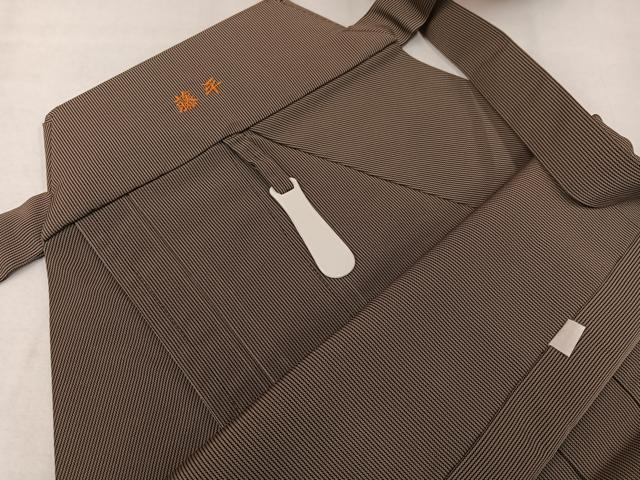 平和屋着物●男性 馬乗り袴 縞 正絹 逸品 AABK7096ph