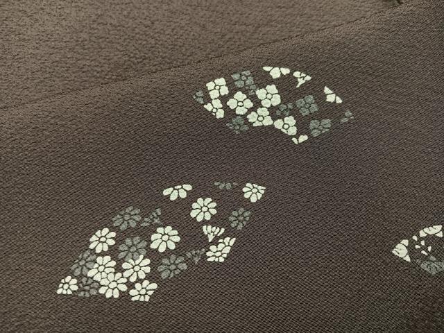 平和屋着物●京友禅作家 元橋宏太郎 訪問着 刺繍 地紙草花文 正絹 逸品 未使用 AABK7104ph
