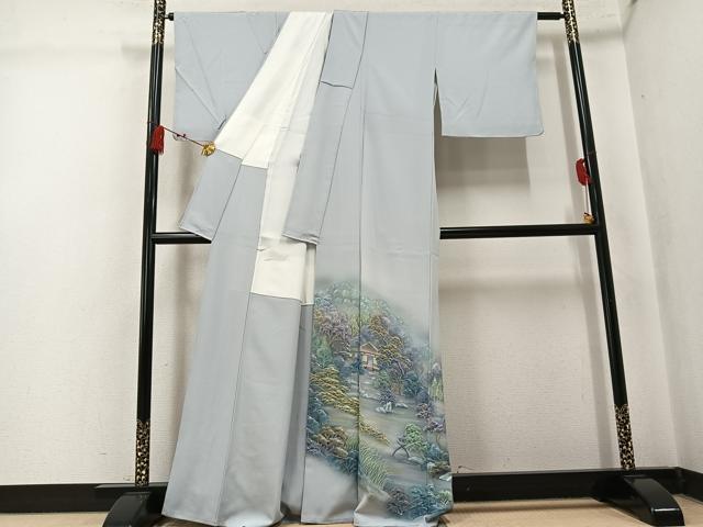 平和屋着物●豪華色留袖 作家物 風景草木文 暈し染め 正絹 逸品 未使用 AABK7106ph