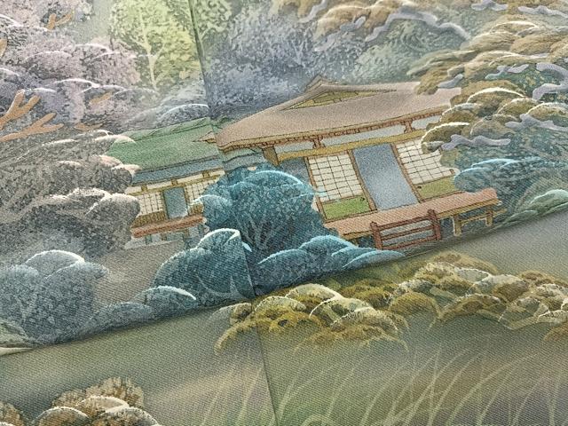 平和屋着物●豪華色留袖 作家物 風景草木文 暈し染め 正絹 逸品 未使用 AABK7106ph