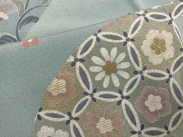 平和屋着物●訪問着 作家物 駒刺繍 鳳凰花唐草文 金彩 正絹 逸品 AABK7107ph