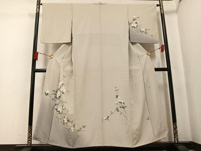 平和屋着物●訪問着 友禅 作家物 枝花文 暈し染め 正絹 逸品 AABK7108ph