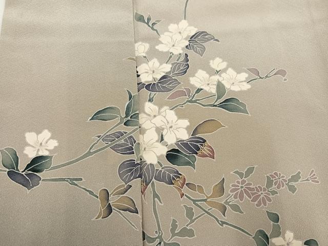 平和屋着物●訪問着 友禅 作家物 枝花文 暈し染め 正絹 逸品 AABK7108ph