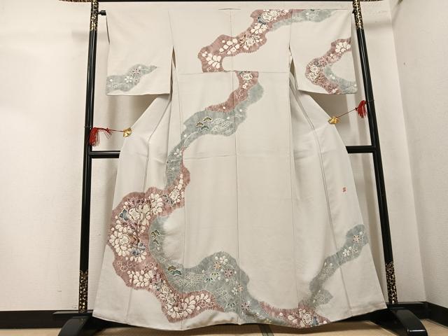 平和屋着物●十日町 名門 滝泰謹製 訪問着 辻が花 絞り 正絹 逸品 AABK7117ph