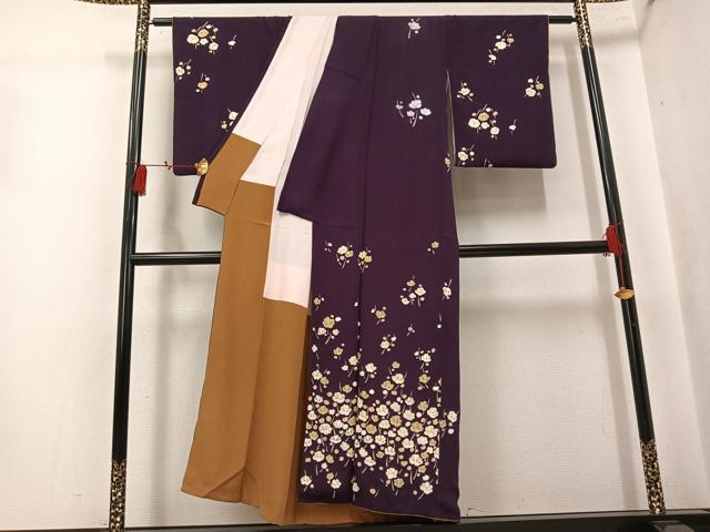 平和屋着物●訪問着 梅 金彩 正絹 逸品 AABK7122ph