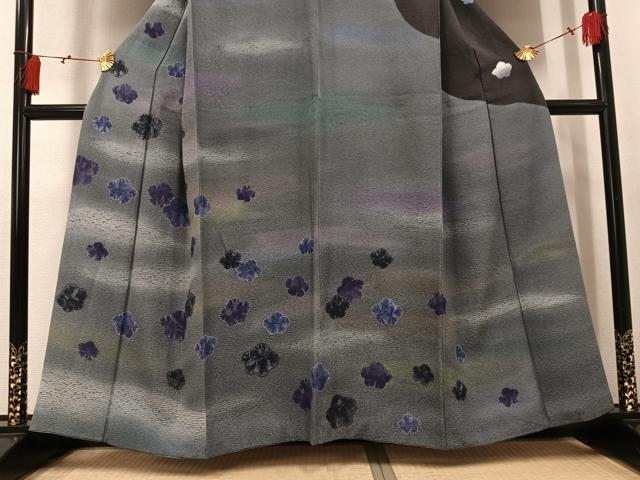 平和屋着物●絞り染色作家 藤井浩 訪問着 梅 暈し染め 正絹 逸品 AABK7125ph