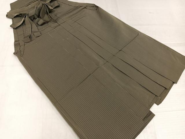 平和屋着物●男性 馬乗り袴 縞 正絹 逸品 AABK7132ph
