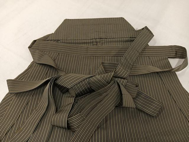 平和屋着物●男性 馬乗り袴 縞 正絹 逸品 AABK7132ph