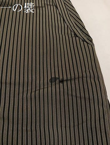 平和屋着物●男性 馬乗り袴 本場神代仙台平 縞 正絹 逸品 AABK7134ph