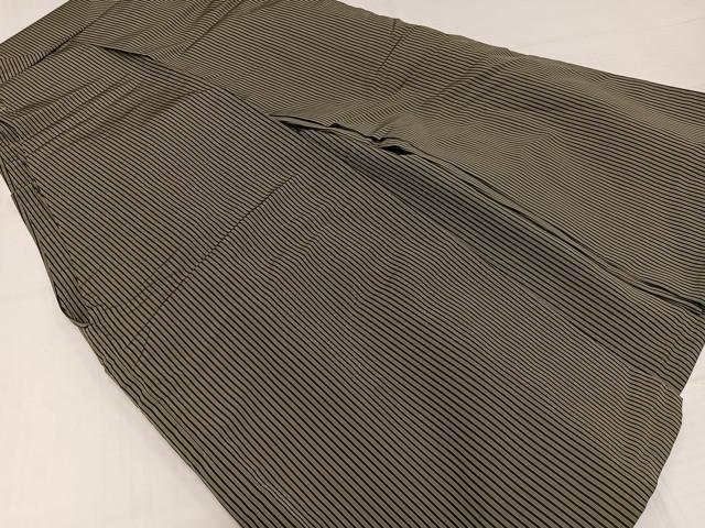 平和屋着物●男性 馬乗り袴 本場神代仙台平 縞 正絹 逸品 AABK7134ph