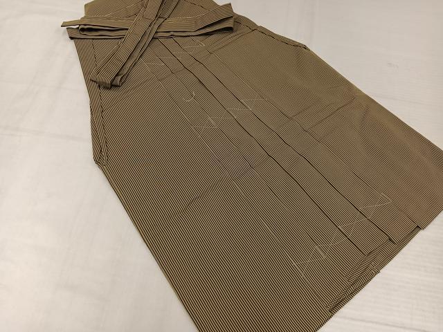 平和屋着物●男性 馬乗り袴 縞 正絹 逸品 未使用 AABK7139ph