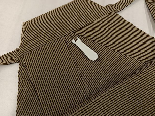 平和屋着物●男性 馬乗り袴 縞 正絹 逸品 未使用 AABK7139ph