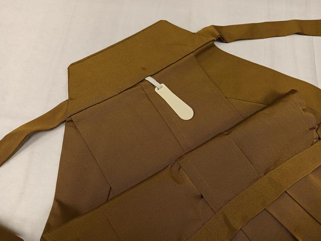 平和屋着物●男性 馬乗り袴 黄橡色 正絹 逸品 AABK7143ph