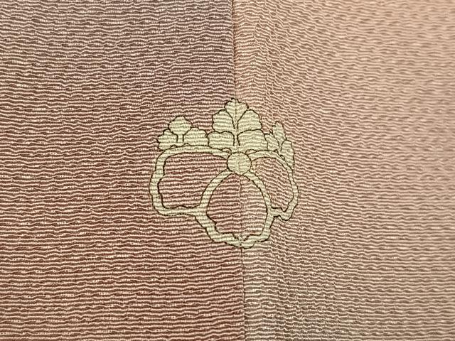 平和屋着物●染色作家 斉藤三才 小紋 霞文 暈し染め 反端付き 正絹 逸品 AABK7157ph