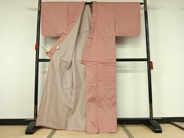 平和屋着物▽デニム着物 単衣 霞文 綿 AABK7171jh