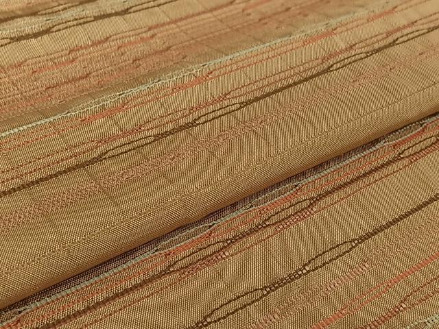 平和屋着物●訪問着 単衣 紬 めがね織 横段文 仮絵羽 正絹 逸品 未使用 AABK7174jh