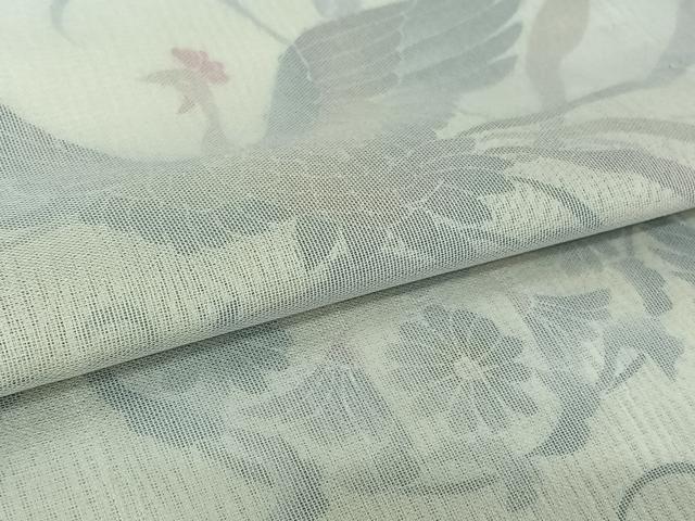 平和屋着物▽訪問着 無双 紗袷 紗×紗 手描き 鳳凰花文 正絹 逸品 AABK7195jh