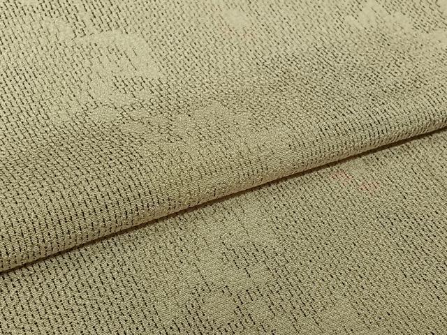 平和屋着物▽本塩沢 単衣 110亀甲 葡萄唐草文 正絹 逸品 AABK7236jh