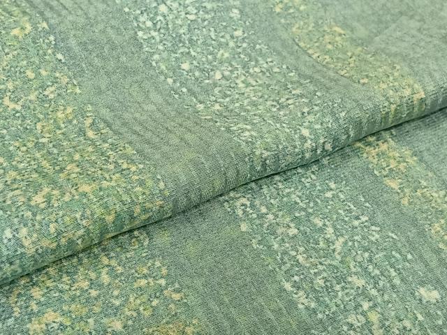 平和屋着物▽上質な小紋 単衣 作家物 縞 正絹 逸品 AABK7243jh