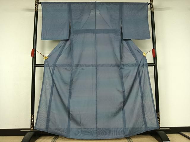 平和屋着物▽上質な小紋 無双 紗袷 紗×紗 霞文 暈し染め 正絹 逸品 AABK7246jh
