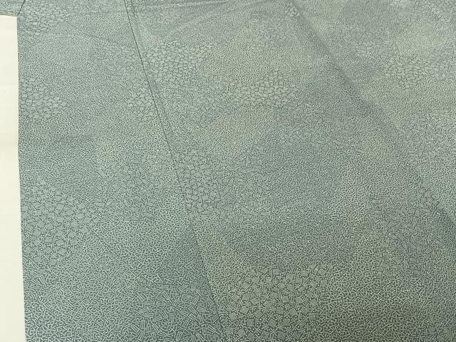 平和屋着物▽江戸小紋 単衣 紬地 寄せ小紋柄 正絹 逸品 AABK7250jh