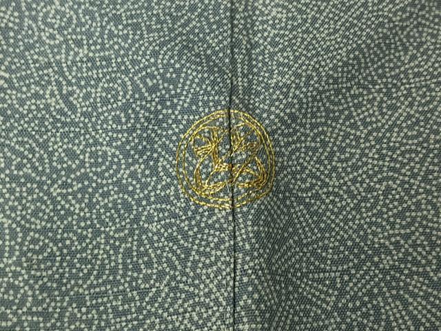 平和屋着物▽江戸小紋 単衣 紬地 寄せ小紋柄 正絹 逸品 AABK7250jh