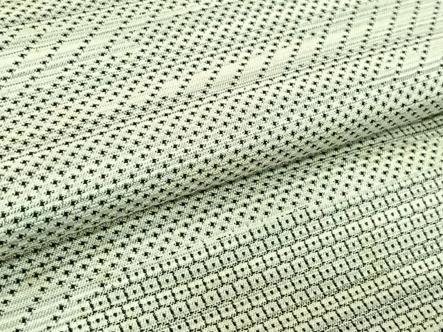 平和屋着物▽上質な紬 単衣 100亀甲 霞文 正絹 逸品 AABK7277jh