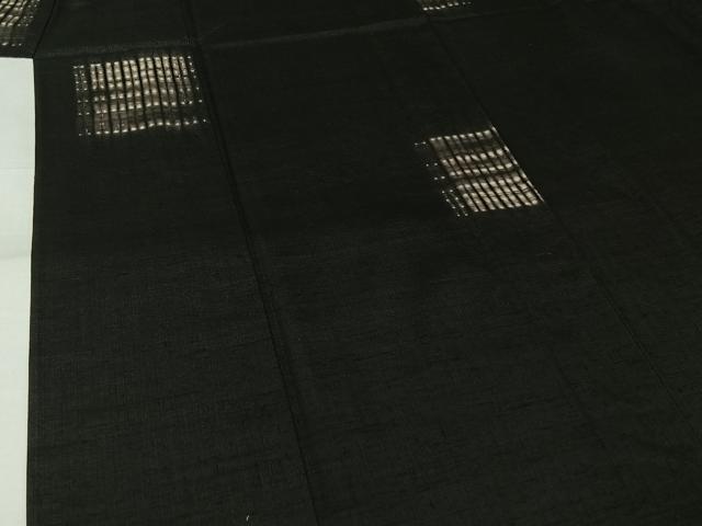 平和屋着物▽上質な紬 単衣 絞り 幾何学文様 正絹 逸品 AABK7280jh