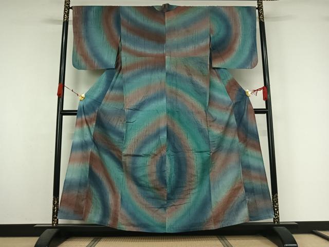 平和屋着物▽小紋 単衣 霞文 AABK7282jh
