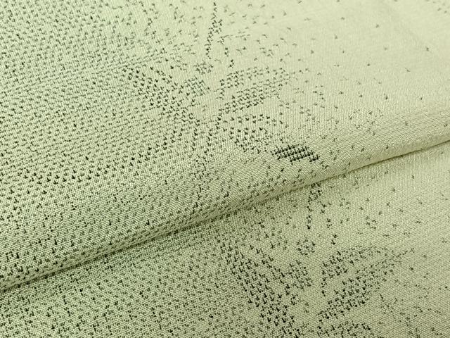 平和屋着物▽本塩沢 単衣 唐草文 正絹 逸品 AABK7297jh