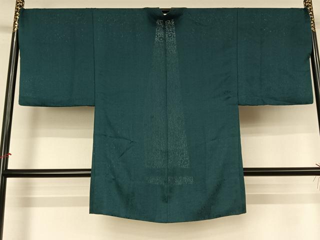 平和屋着物▽男性 羽織 スリーシーズン 春夏秋 塵除け 花唐草文 ロング丈 正絹 逸品 AABK7303jh