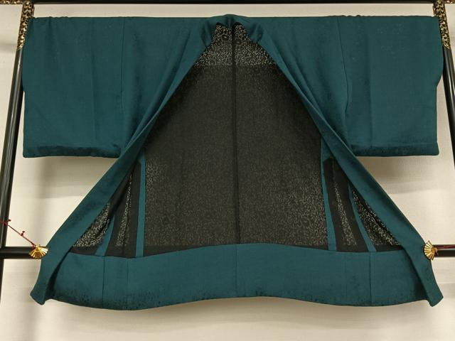平和屋着物▽男性 羽織 スリーシーズン 春夏秋 塵除け 花唐草文 ロング丈 正絹 逸品 AABK7303jh