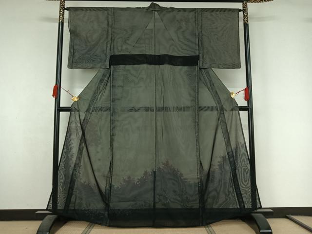 平和屋着物▽訪問着 無双 紗袷 紗×紗 草花文 正絹 逸品 AABK7304jh