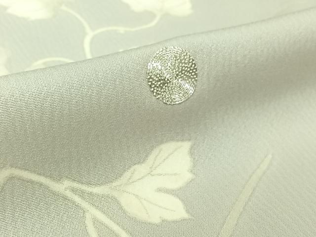平和屋着物▽訪問着 単衣 駒刺繍 流水唐草文 銀彩 正絹 逸品 AABK7316jh