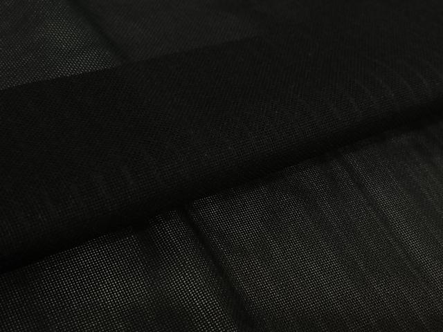 平和屋着物▽道行コート スリーシーズン 春夏秋 塵除け 縞 黒地 ロング丈 正絹 逸品 AABK7319jh