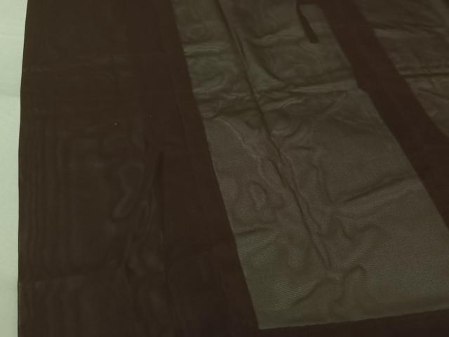 平和屋着物▽道行コート スリーシーズン 春夏秋 塵除け 黒茶色 ロング丈 正絹 逸品 AABK7320jh