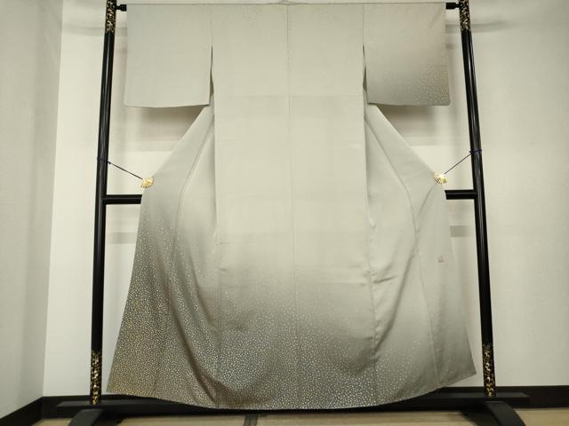 平和屋着物●人間国宝 福田喜重 訪問着 箔散らし文様 暈し染め 金彩 正絹 逸品 AABK7329ck