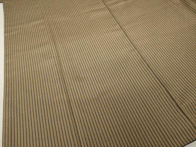 平和屋着物●お召 縞 伊勢丹扱い 正絹 逸品 AABK7338ck