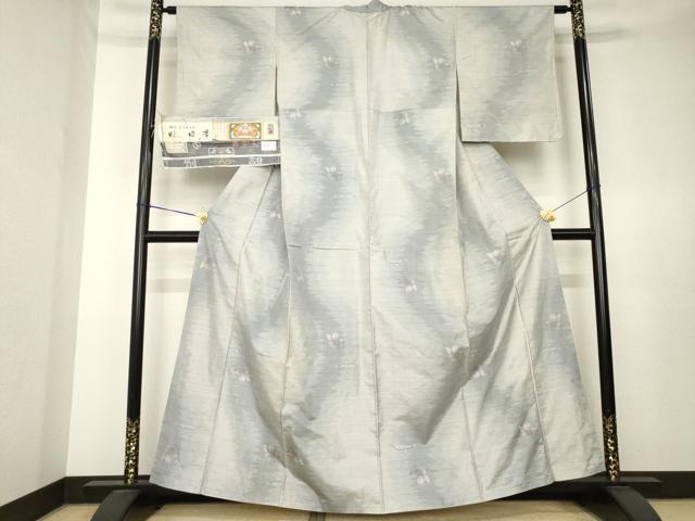 平和屋着物●本場大島紬 白大島 名匠たかし 白大島 7マルキ 総絣 枝花文 証紙付き 正絹 逸品 AABK7348ck