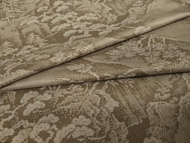 平和屋着物●本場大島紬 9マルキ 遠山樹林文 正絹 逸品 AABK7369ck