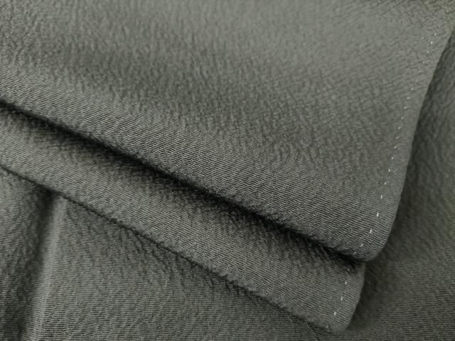 平和屋着物●上質な色無地 黒橡色 正絹 逸品 AABK7376ck