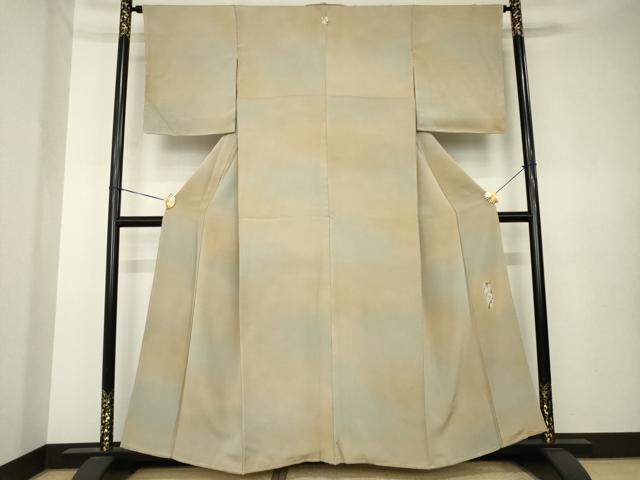 平和屋着物●染色作家 斉藤三才 小紋 霞文 暈し染め 正絹 逸品 未使用 AABK7387ck