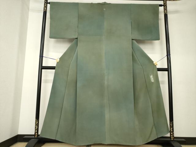 平和屋着物●染色作家 斉藤三才 小紋 霞文 暈し染め 正絹 逸品 AABK7388ck