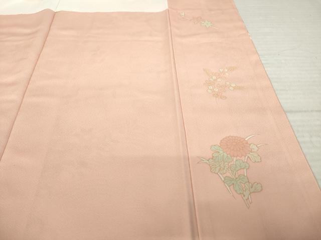 平和屋着物●訪問着 駒刺繍 花篭文 暈し染め 金彩 正絹 逸品 AABK7399ck